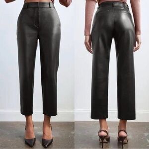 Aritzia Babaton Vegan Leather Command Cropped Pants
